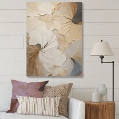 Elegance in Bloom – Beige Minimalist Floral Design