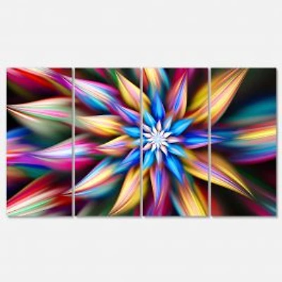 Exotic Multi Color Flower Petals Canvas Wall Art