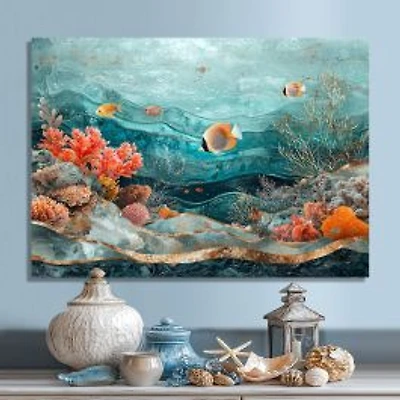 Coral Reef Companions – Colorful Coastal Fish Scene