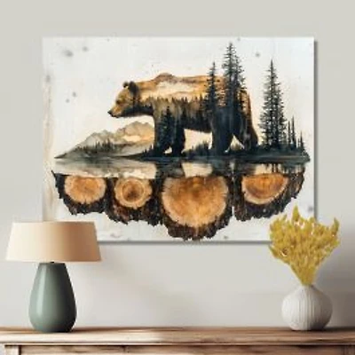 Double Exposure Bear – Reflections in the Lake