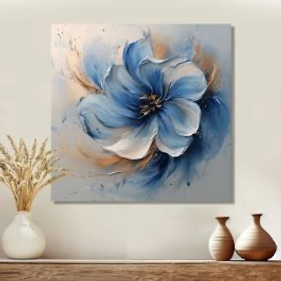 Blue Chrysanthemums – Velvet Petals in Ink Flow