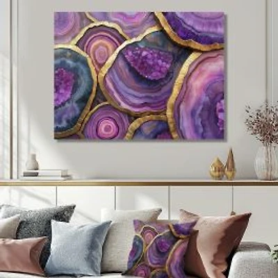 Crystal Essence – Purple and Wood Abstract Harmony