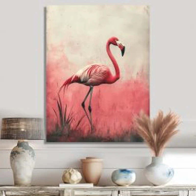 Flamingo Reflections – Tropical Pink Water Serenity
