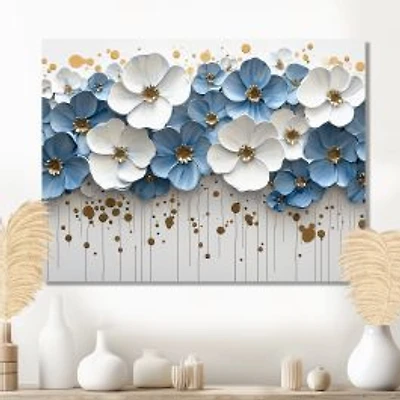 Blue and White Wildflowers – Creamy Blossoms in Nature