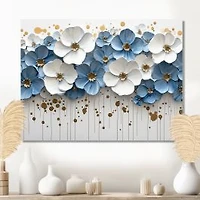 Blue and White Wildflowers – Creamy Blossoms in Nature