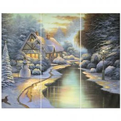 Evening Glow in Chrismas Eve Canvas Wall Art