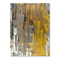 Yellow and Beige Abstract Art Painting Canvas Wall Art