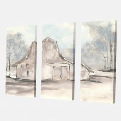 Farmhouse Barn Grey VI Canvas Wall Art