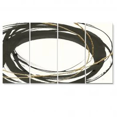 Gold Glamour Circle II Canvas Wall Art