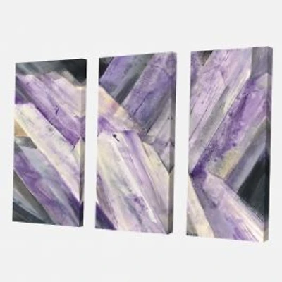 Geometric Purple Glacier Canvas Wall Art