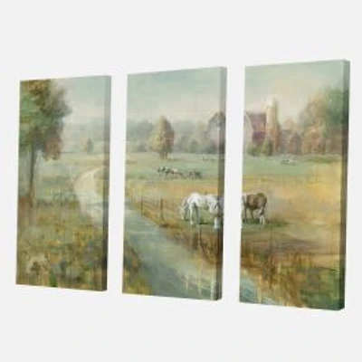 Tranquil Country Field Canvas Wall Art