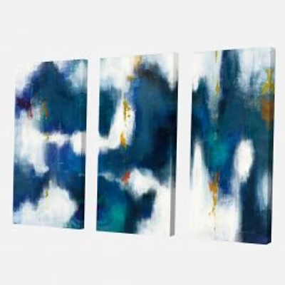 Blue Glam Texture II Canvas Wall Art