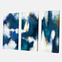 Blue Glam Texture II Canvas Wall Art
