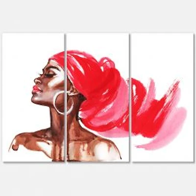 Portrait of African American Woman IX Canvas Wall Art