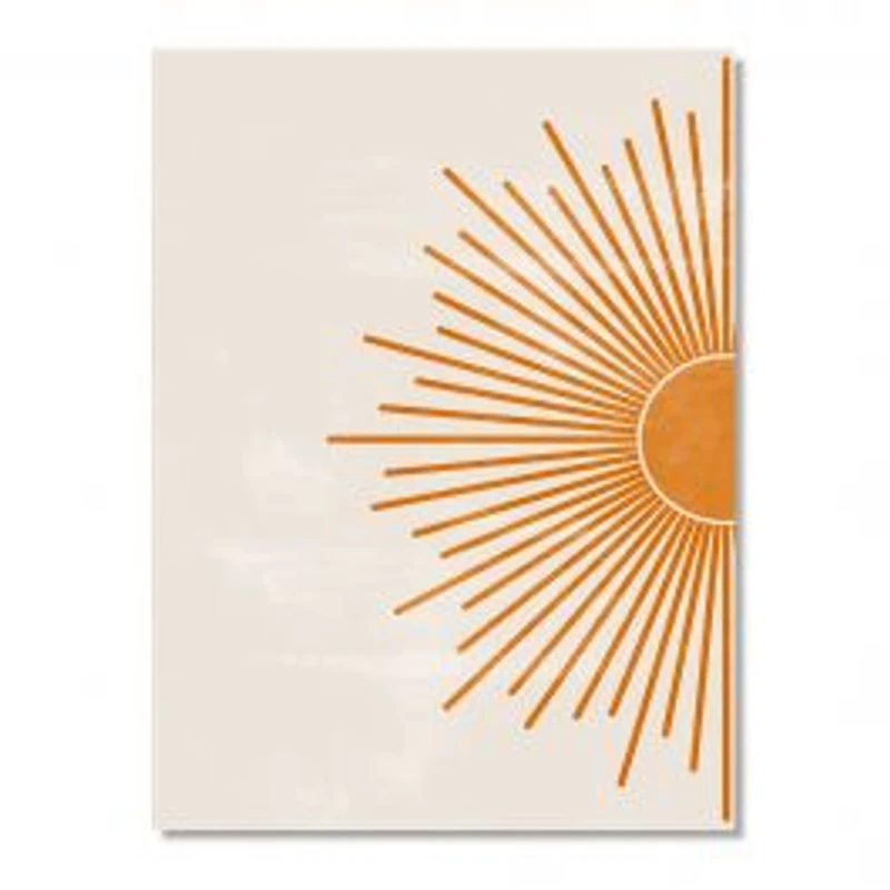 Orange Sun Print I Canvas Wall Art Print