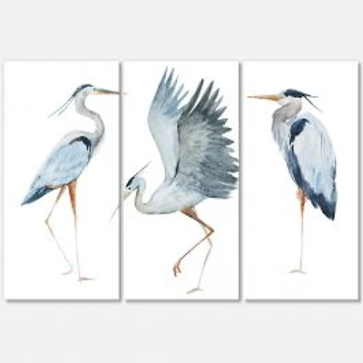 Heron Birds II Canvas Wall Art