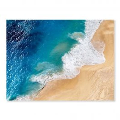 Turquoise Waves Breaking At The Sandy Beach III Canvas Wall Art Print