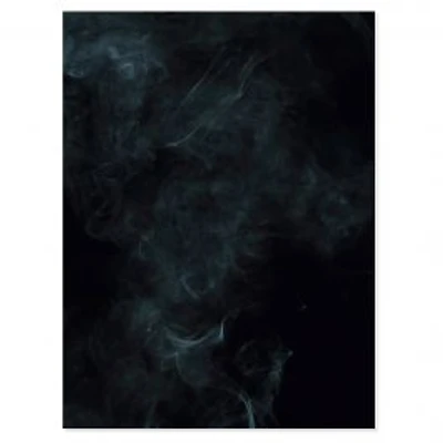 White Smoke on Black Canvas Wall Art Print