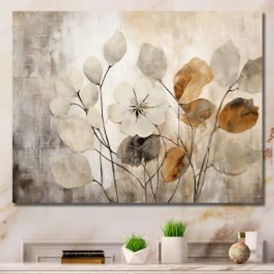 Beige Botanical Impressions – Soft Neutral Floral Design