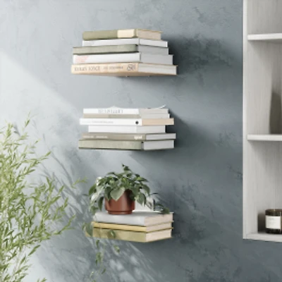 Conceal Floating Bookshelves, Set of 3