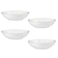 Maxwell & Williams Set of 4 White Gold Coupe Bowls - 18.5cm