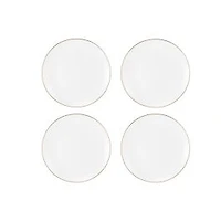 Maxwell & Williams Set of 4 White Gold Side Plates - 19cm