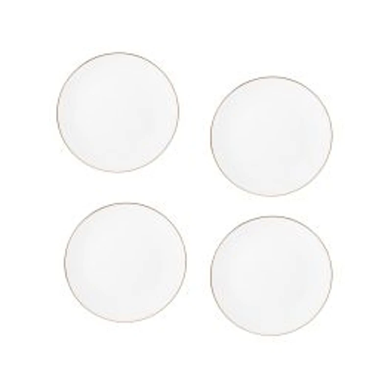 Maxwell & Williams Set of 4 White Gold Coupe Plates