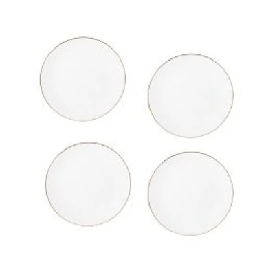 Maxwell & Williams Set of 4 White Gold Coupe Plates