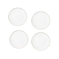 Maxwell & Williams Set of 4 White Gold Coupe Plates