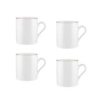 Maxwell & Williams Set of 4 White Gold Mugs - 300ml