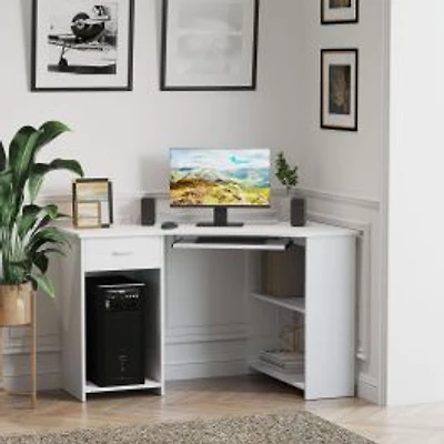 Computer Desk with Shelves