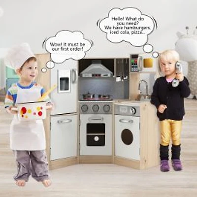 Kids Corner Wooden Kitchen Playset, Cookware Accessories