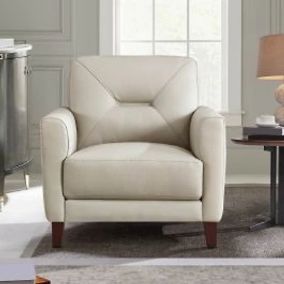 Mavis Leather Chair - Vanilla