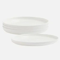S&Co Oslo Opal Glass Dinner Plates, Set of 4