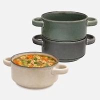 S&Co Reactive Glaze Stackable Soup Bowls