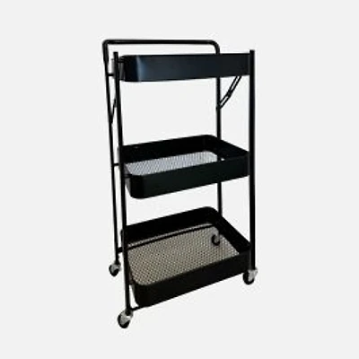 Sandy 3-tier Foldable cart - Black