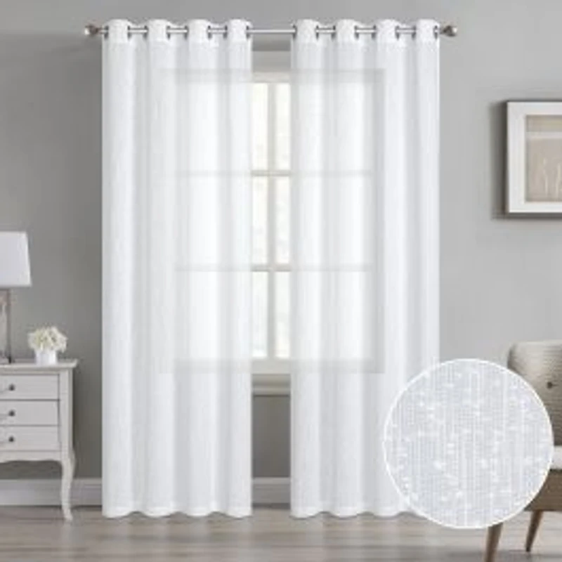 Santo Semi-Sheer Jacquard Grommet Panel