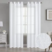 Santo Semi-Sheer Jacquard Grommet Panel