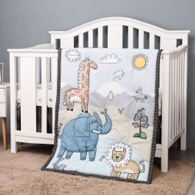 5-Piece Newborn Crib Bedding Set - Jungle