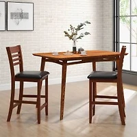 Tabourets de comptoir avec dossier et repose-pieds – Ensemble de 2