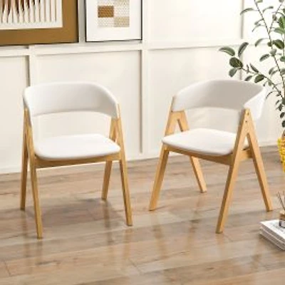 Set of 2 Soft Padded Accent Armchairs
