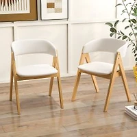 Set of 2 Soft Padded Accent Armchairs