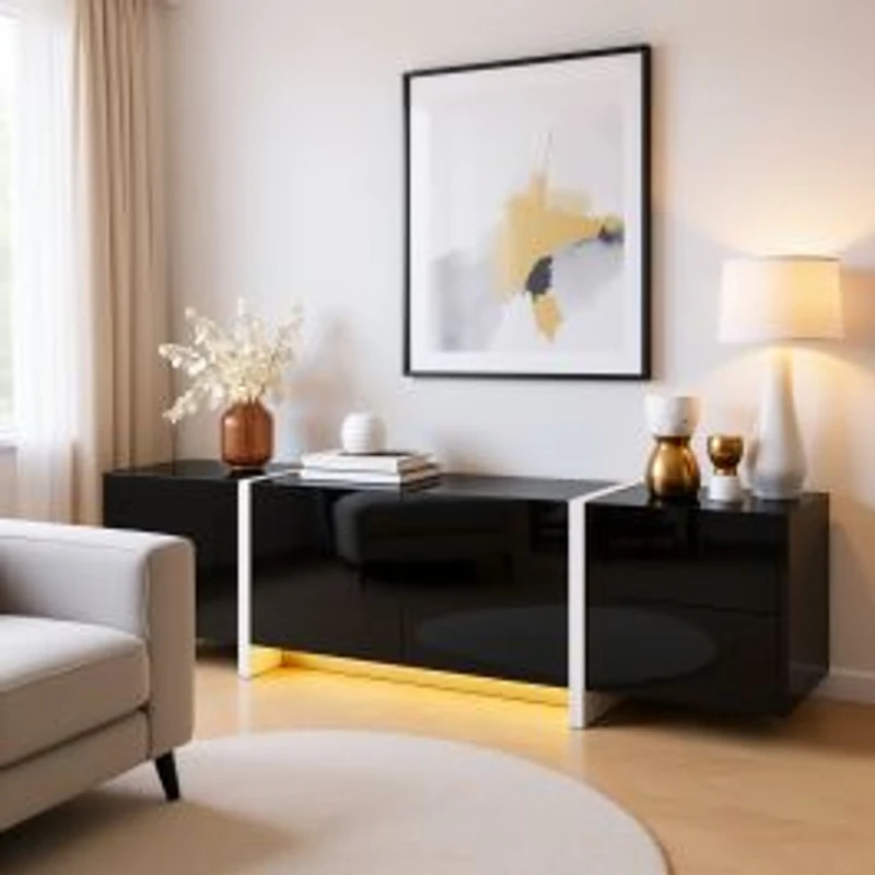 Modern High-Gloss TV Cabinet