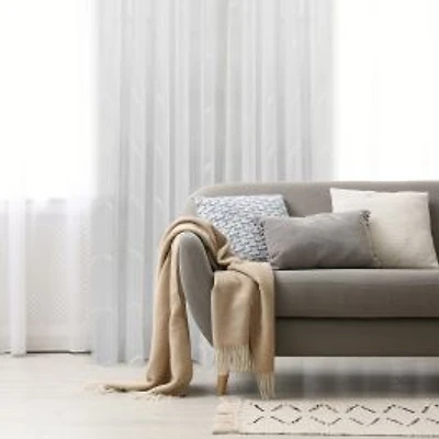Siena Sheer Jacquard Grommet Curtain, Extra Wide