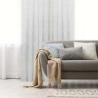 Siena Sheer Jacquard Grommet Curtain, Extra Wide