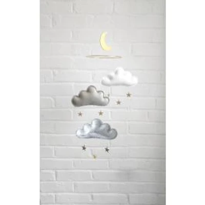 Cloud & Star Mobile - White, Grey & Silver
