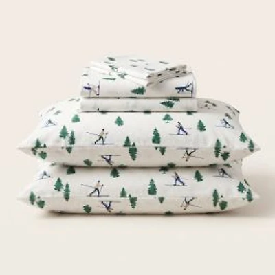 Skiers Ensemble de draps en flanelle