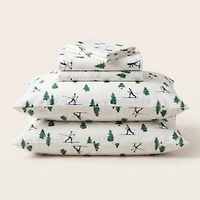 Skiers Ensemble de draps en flanelle