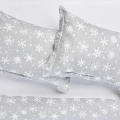 Snow Flannel Duvet Cover Set