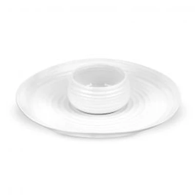 Sophie Conran White Dipping Dish & Platter Set by Portmeirion